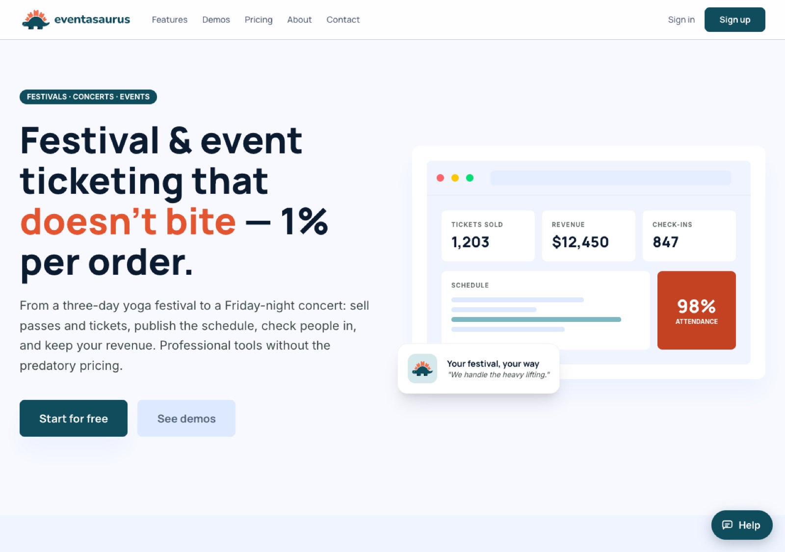 Eventasaurus home page